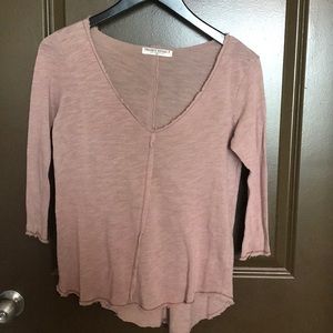 Project Social T pink quarter sleeve top